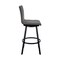 Armen Living Nikole 26" Counter Height Swivel Bar Stool in Matt Black Finish with Gray Faux Leather LCNKBABLBLGR26 - alternate 5